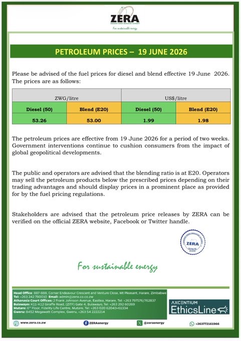 ZERA Slashes Fuel Prices